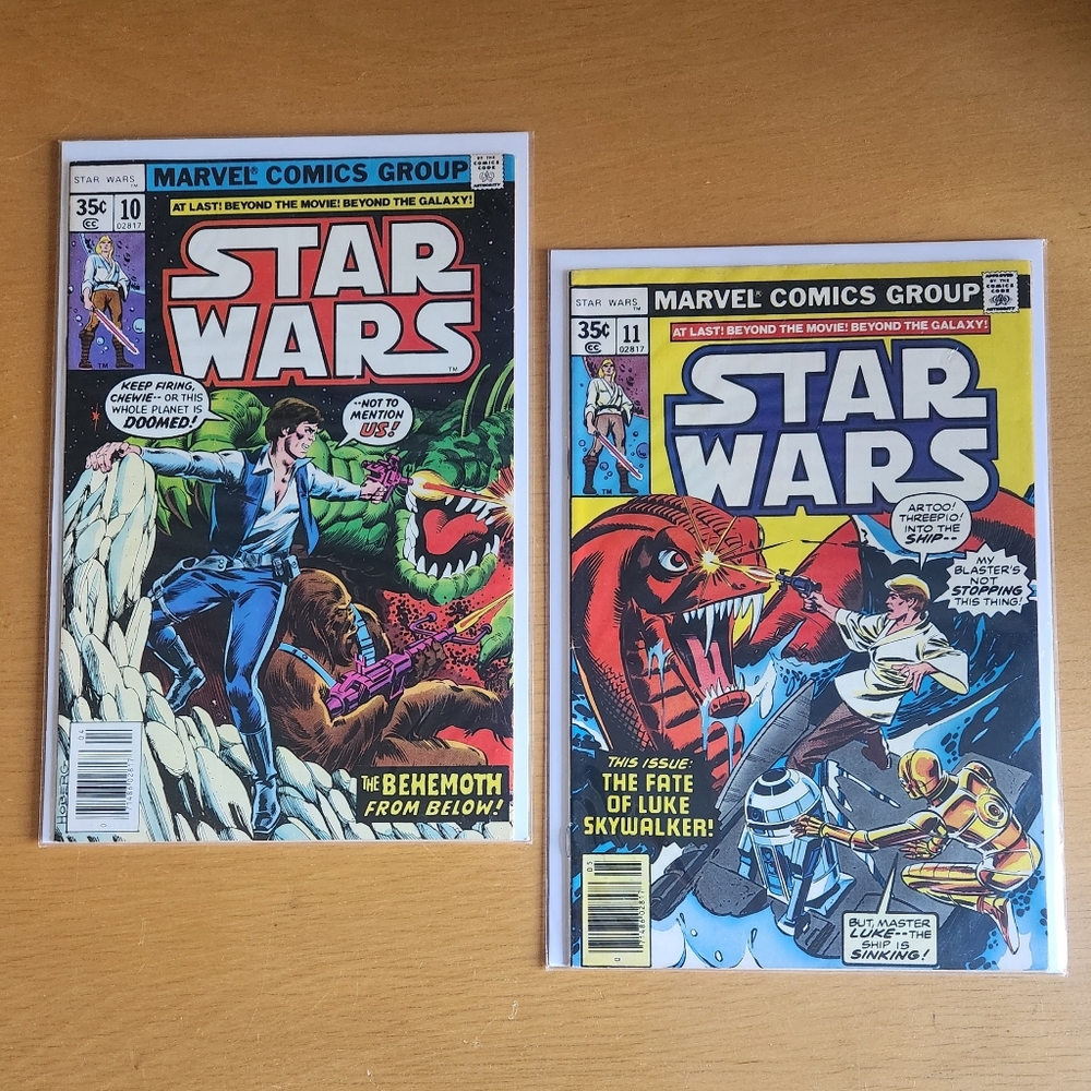 Star Wars #10 & #11, 1970s Marvel comic books (Lot of 2)